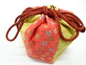 リサイクル　花模様巾着